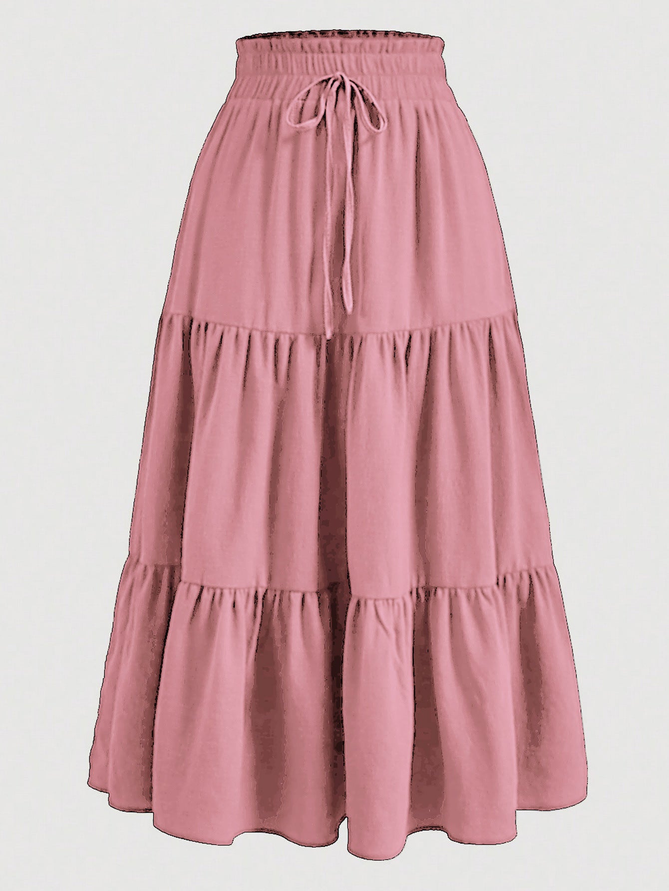 Floral Print Elastic Waist Maxi Skirt - fairypeony