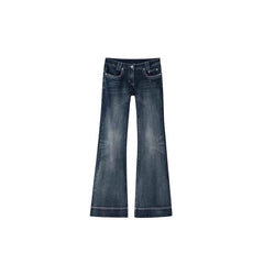Low Waist Flared Denim Pants