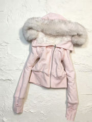 Vintage Hooded Fleece Lined Jacket