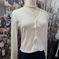 Vintage Ribbed Button Front Cardigan