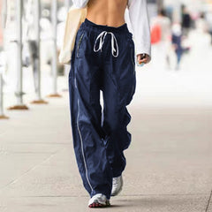Contrast Side Stripe Baggy Sweatpants