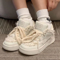 Vintage Patchwork Canvas Sneakers