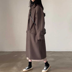 Dark Academia Single breasted Wool Coat