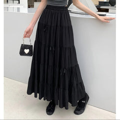 Solid Color Bow Tie Coquette Umbrella Maxi