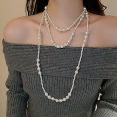 Irregular Long Pearl Necklace