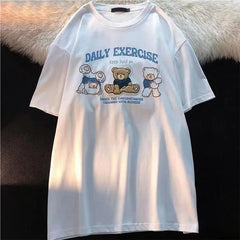 Embroidered Cartoon Beer Oversized T-shirt