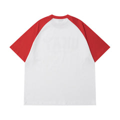 Vintage Letter Print Raglan Oversized T-shirt - fairypeony