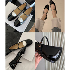 Flat Sole Mary Jane Loafers Shoes