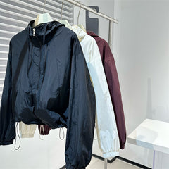 Womens Hooded Windbreaker Jacket