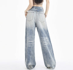 Vintage Blue Wash Baggy Boyfriend Jeans