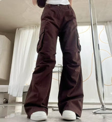 Vintage Big Pocket Wide Leg Cargo Pants