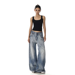 Cotton denim trousers