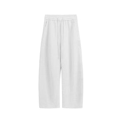 Solid-color straight-leg curved knife-style casual pants