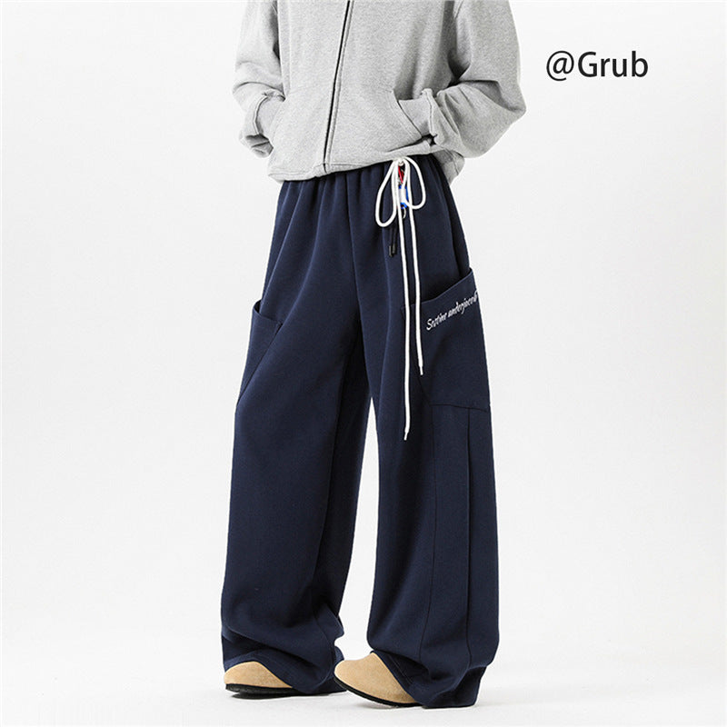 Vintage Side Pocket Baggy Wide Leg Sweatpants