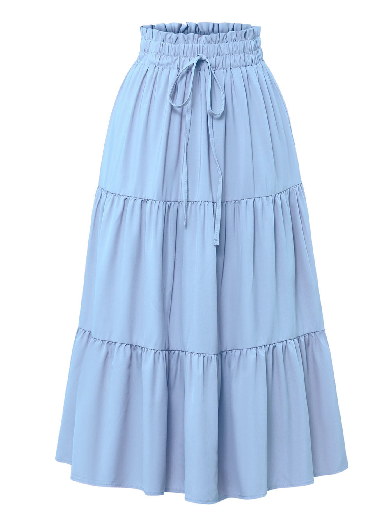 Floral Print Elastic Waist Maxi Skirt - fairypeony