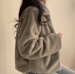 Plush Fleece Zip Up Jacket