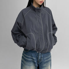 Gorpcore Seam Detail Splice Turtleneck Jacket - fairypeony