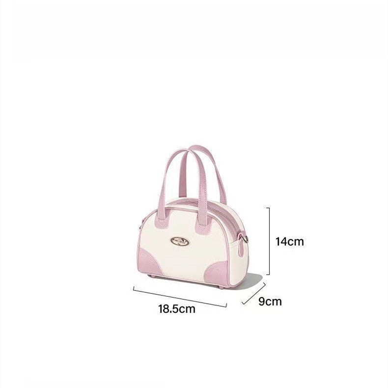 Pink and White Candy Crossbody Bag - fairypeony