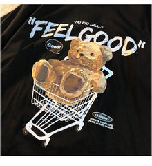 Aesthetic Cute Bear Print Oversized T-shirt