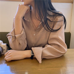 Casual Striped Long Sleeve Blouse