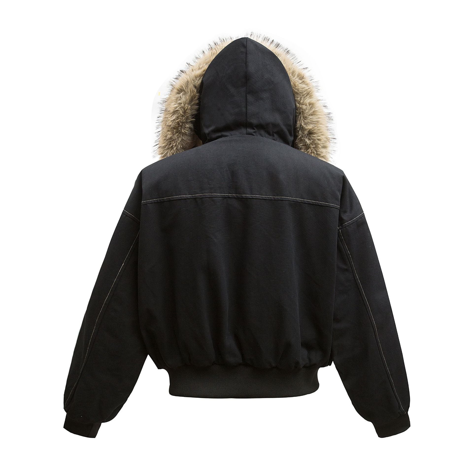 Retro Metal Buckle Hooded Cotton Jacket