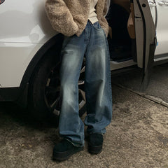 Vintage Blue Wash Boyfriend Jeans