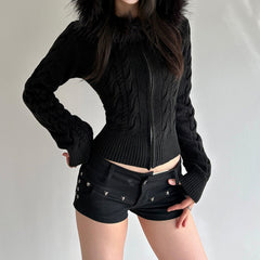 Slimming Knit Short Coat for Women