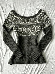 Women's round-neck button-up cardigan