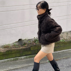Women's Short Wool Blend Coat