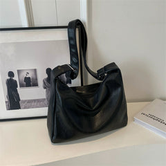 Pu Leather Large Capacity Crossbody Bag - fairypeony
