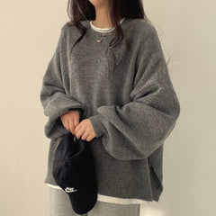 Round Neck Oversized Pullover Sweater