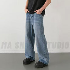 Womens High Waist Wide Leg Denim Pants