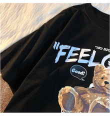 Aesthetic Cute Bear Print Oversized T-shirt