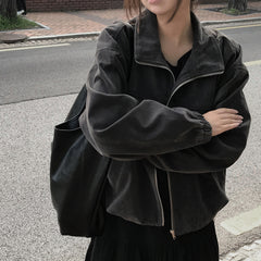 Vintage Oversized Suede Jacket