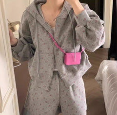 Loose Floral Printed Two-piece Set