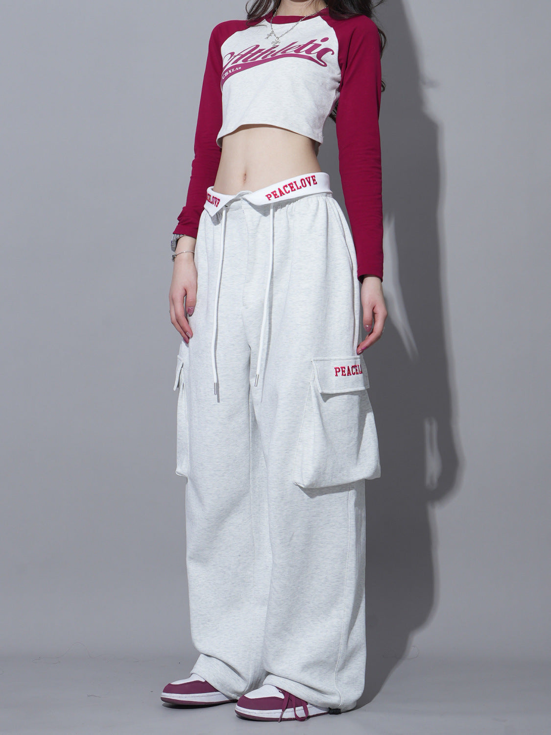 Alphabet Turned Waist Sweatpants - fairypeony