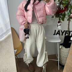 Side Lace Bow Tie  Baggy Sweatpants