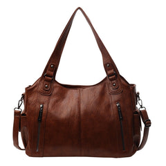 Vintage PU Leather Larger Capacity Shoulder Bag