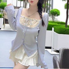 OOTD: Long Sleeve Tee + Maxi Skirt + Leather Shoulder Bag