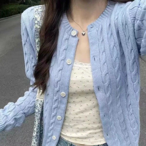 Aesthetic Twist Knitted Cardigan