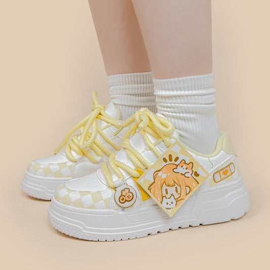 Aesthetic Cartoon Print Sneakers