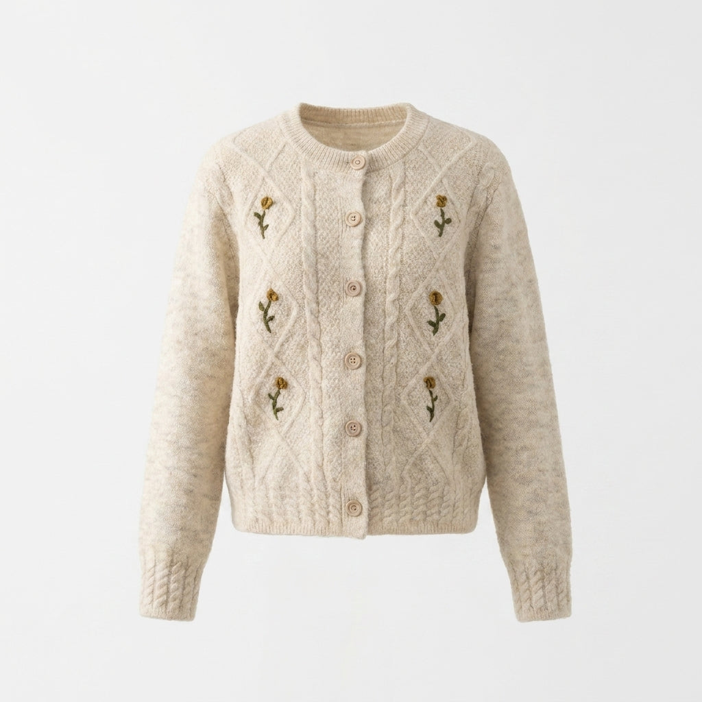 Aesthetic Floral Design Cardigan - fairypeony