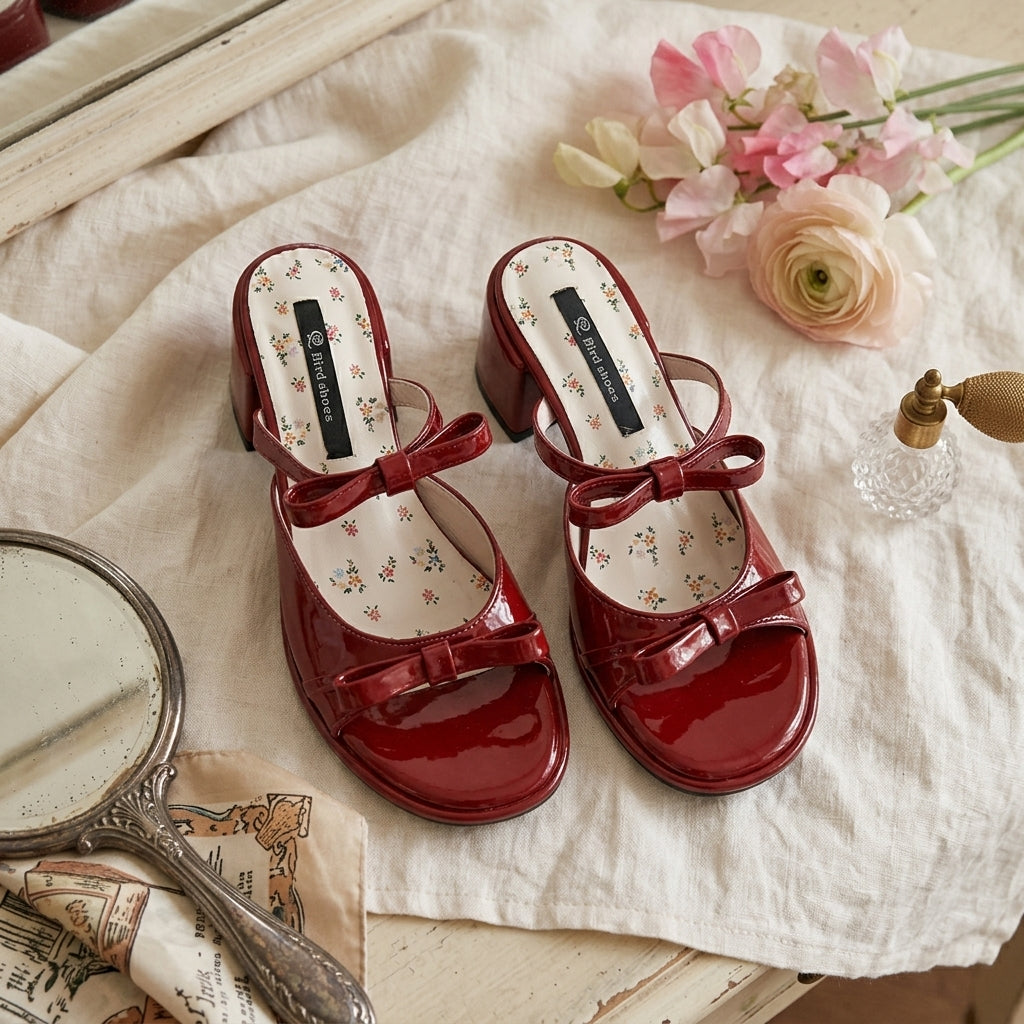 Fake Two Piece Blouse + High Waist Baggy Pants + Single Strap Mid Heel Sandals + Corduroy Tote Bag - fairypeony