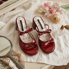 Fake Two Piece Blouse + High Waist Baggy Pants + Single Strap Mid Heel Sandals + Corduroy Tote Bag - fairypeony