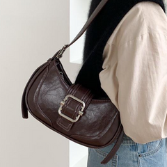 OOTD: Long Sleeve Shirt + High Rise Boyfriend Jeans + Leather Shoulder Bag