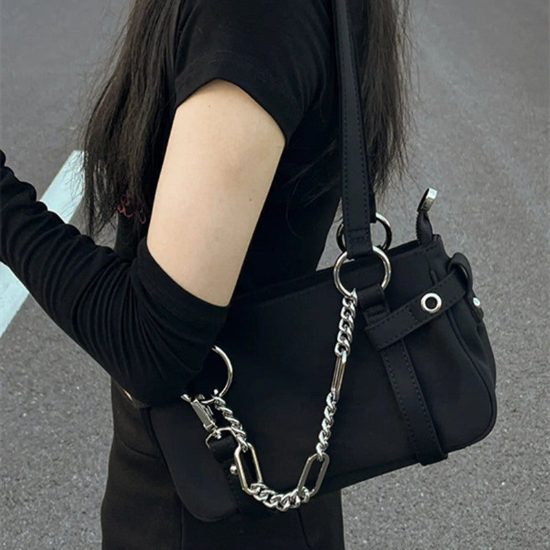 Chain Link Edge Shoulder Bag - fairypeony