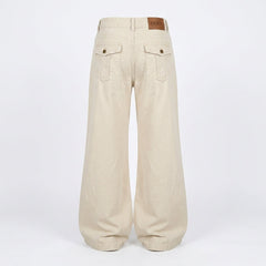 Retro Wide-Leg Denim Pants