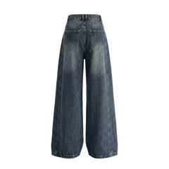 High-Waisted Wide-Leg Denim Pants – Washed Straight Jeans in 2 Lengths XS–XL