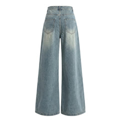 Loose Wide-Leg Jeans – High-Waist Vintage Denim in S–4XL