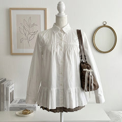 Korean Style Hooded Knit Cardigan and Shirt Set – Loose Fit Layered Knitwear